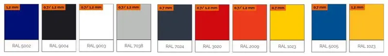 Beschikbare kleuren Strong
